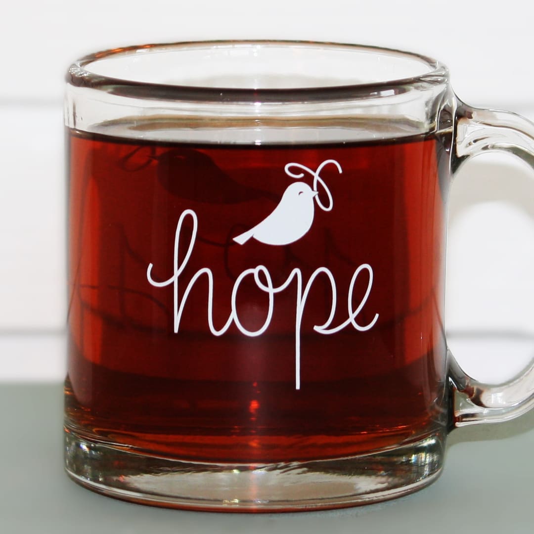 Bluebird Refuge Hope and Joy mug 2