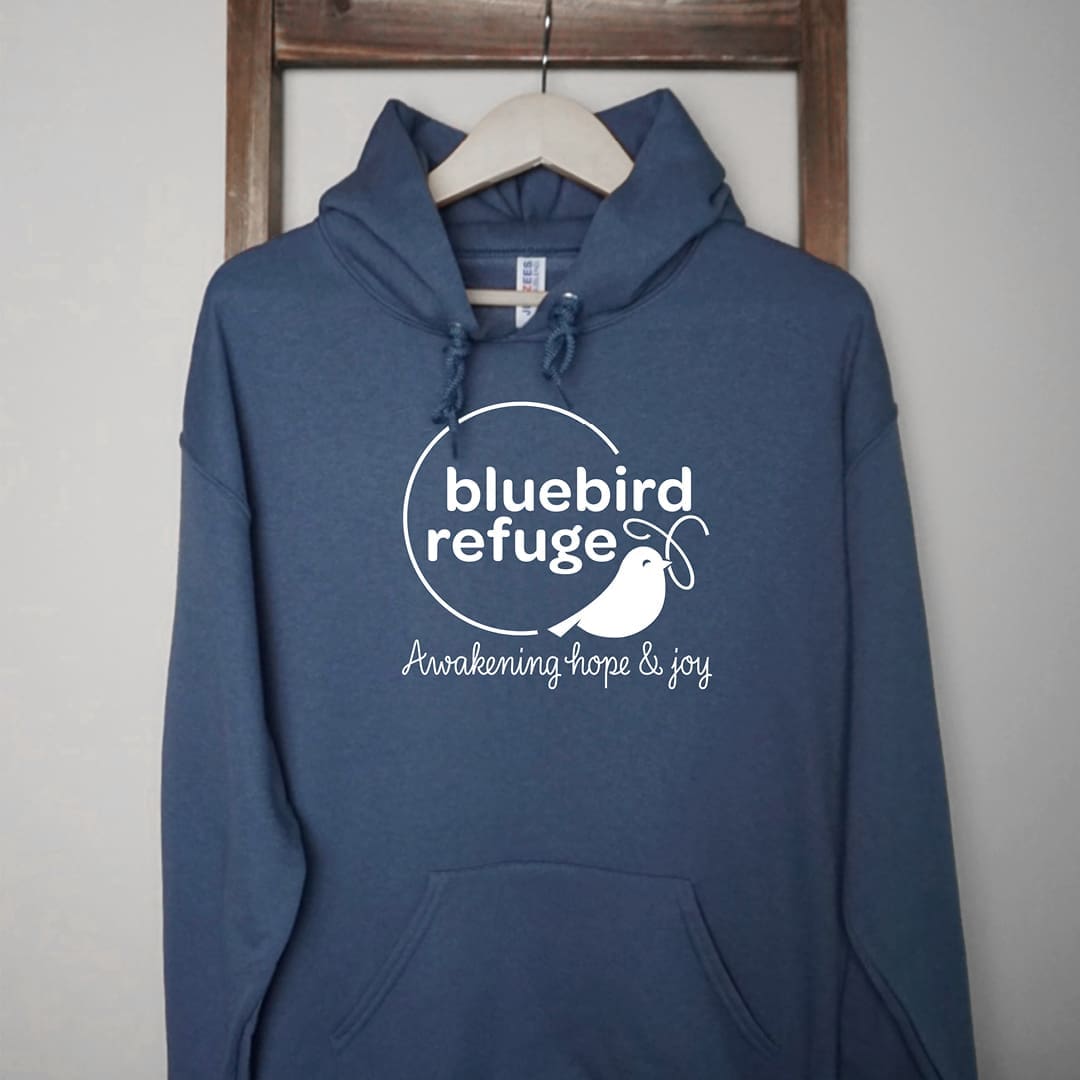 Bluebird Refuge navy hoodie